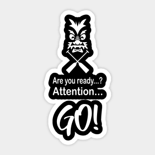 Are you ready? Attention. Go! Starting Grid Signal Shot Paddling Rowing Sticker